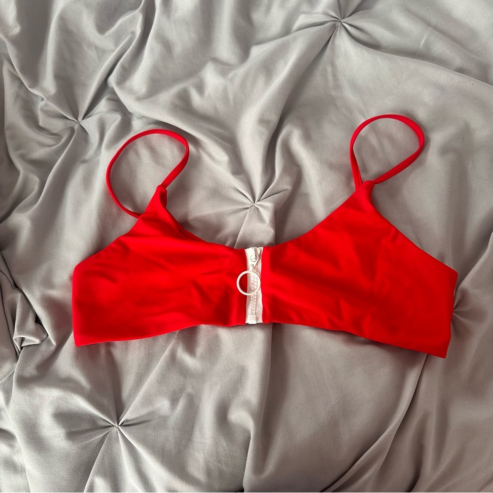 red bikini top